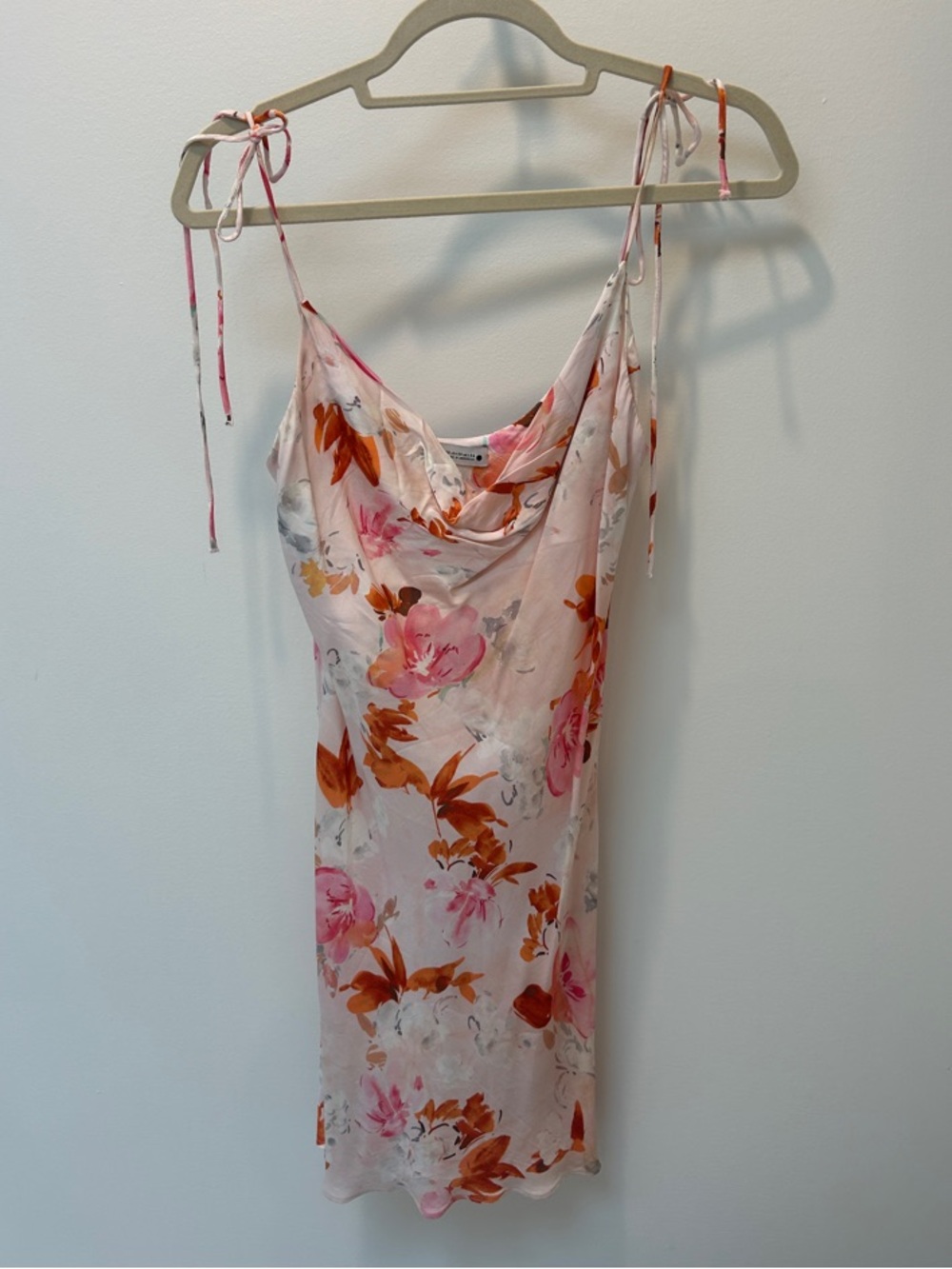 Zara Pink Floral Slip Mini Dress